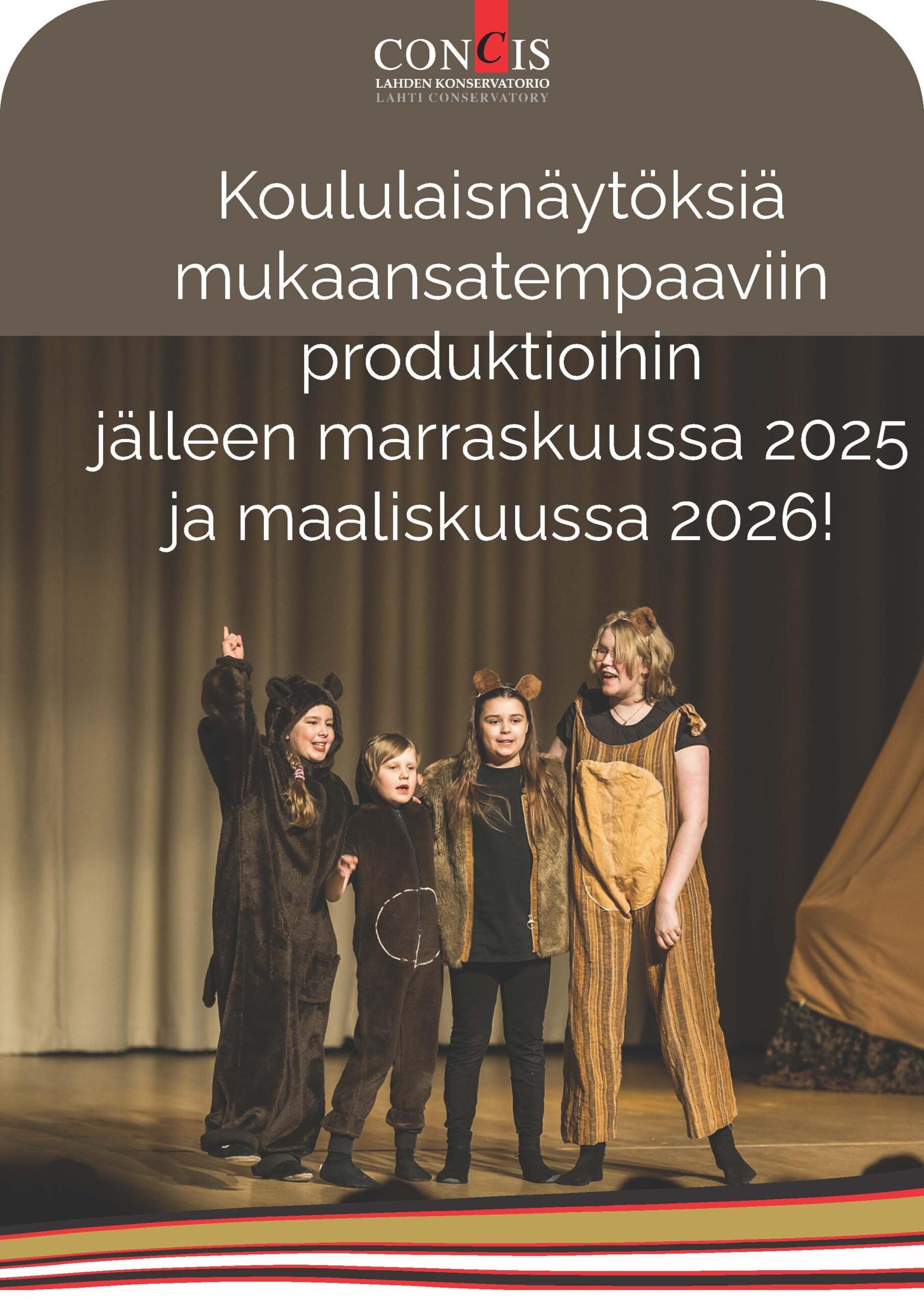 Koululaisnäytöksiä tulossa