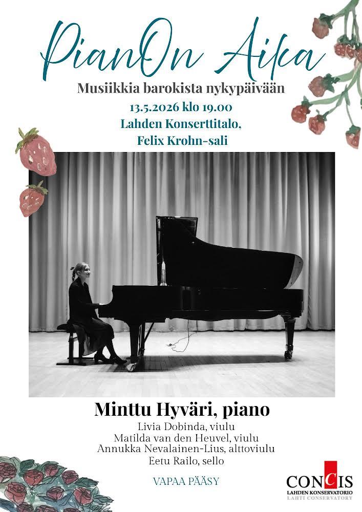 Pian on aika_13052026 Minttu Hyväri PianOn aika -juliste